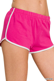 Zenana Elastic Waistband Dolphin Shorts