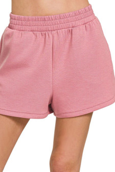 Zenana Scuba Elastic Waistband Dolphin Shorts