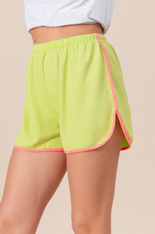 BiBi Cord Rib with Band Side Slit Shorts