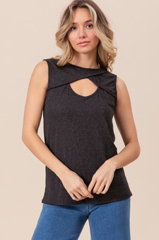 BiBi Baby Rib Knit Front Sut Out Detailed Sleeveless