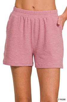 Zenana Cotton Slub Short Pants