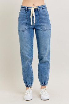 Judy Blue Full Size High Waist Denim Jogger Plus Size
