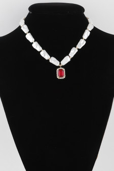 Multi Stone Pendant Necklace