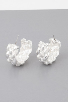 Braided Twist Hoop Earrings