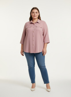 Sand Utility Button Front Shirt Tunic​​​