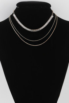 Multi Crystal Bead Necklace