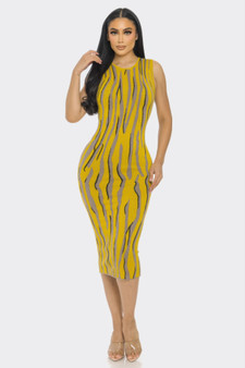 Sweater Midi Print Dress​