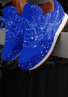 Women Sports Casual Sequin Platform Shoe