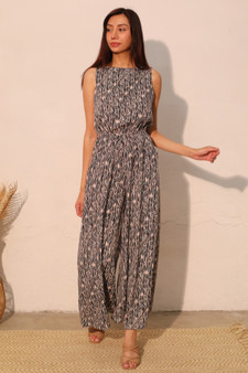 Night Meadow Sleeveless Bubble Jumpsuit