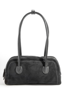 Fame Faux Suede Baguette Hand Bag