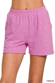 Zenana Cotton Slub Shorts