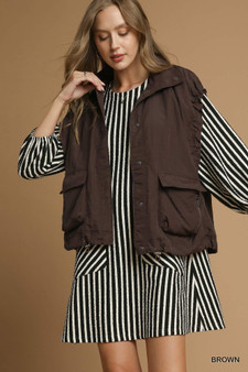 Umgee Nylon Vest with Pockets