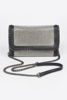 Multi Color Rhinestone Chain Braided Clutch 