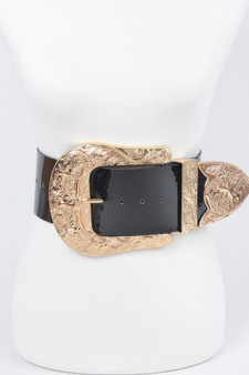Oversized Multi Metal Waist Enamel Belt 