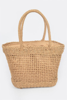 Faux Straw Tote Bag ​​