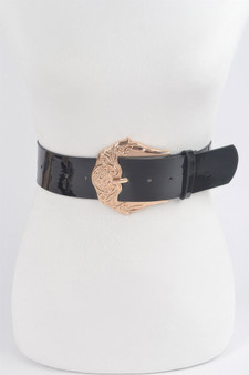 Metal Buckle Enamel Plus Size Belt