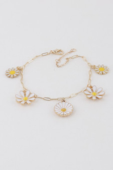Multi Flower Charm Bracelet 