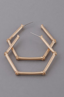 Hexagon Hoop Earrings 