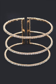 Start A Trend Sparkly Rhinestone Open Bracelet 