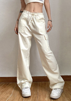Summer Women Casual Pleated Drawstring Pant - The Little Connection