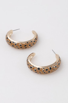 Cheetah Print Hoop Earrings