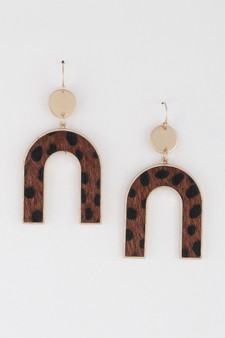 Animal Print Arch Earrings