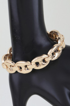Polished Mariner Link Chain Bracelet