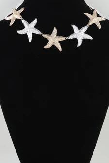 Multi Hammered Starfish Necklace