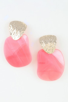 Modern Marble Stone Fashion Earrings