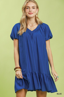 Umgee Ruffle Hem Shift Mini Dress