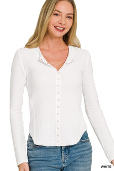 Zenana Double Knit Snap Button Shirts