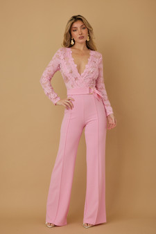 Lace Crochet Long Sleeve Jumpsuit​​​​​​