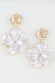 Classic Poppy Flower Drop Earrings 