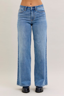 Judy Blue Mid Rise Retro Wide Leg Jeans
