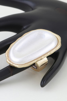 Polished Pearl Stone Wrap Ring 