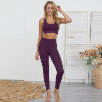 Solid Two Piece Yoga Set 
