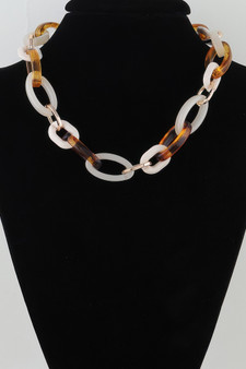 Multi Nude Toned Chain Necklace 