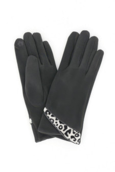 Leopard Accent Touchscreen Gloves 