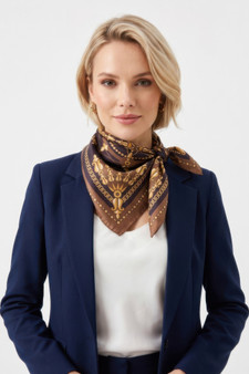 Classic Gold Chain Compass Print Bandana 