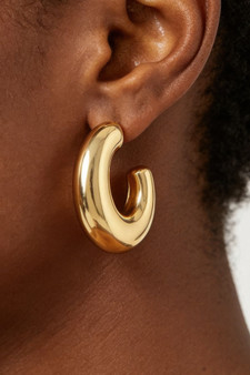 Polished Bulky Hoop Earrings 