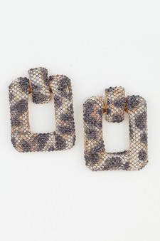 Bejeweled Reptile Fashion Earrings 