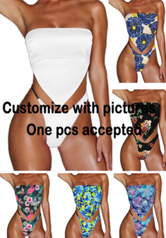 Custom Bathing Suit with Face Women's Bikini Two Pieces Swimwear