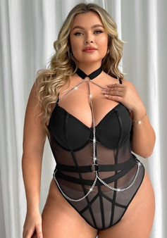 Plus Size Women Sexy Embroidered Sexy Lingerie