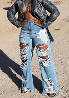 Sexy Chic Ripped Denim Pants