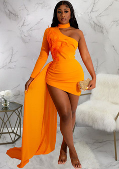 Women fall sexy off shoulder dress