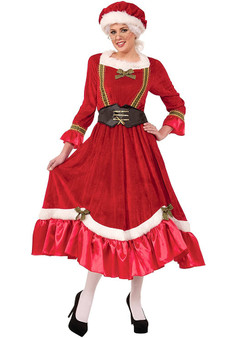 Christmas red apron maid dress two-piece party costume