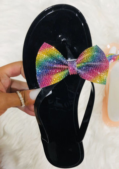 womenbow colored diamonds Slippers