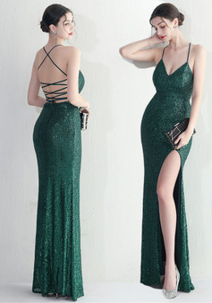 WomenSexy Backless Formal Party Evening Dress