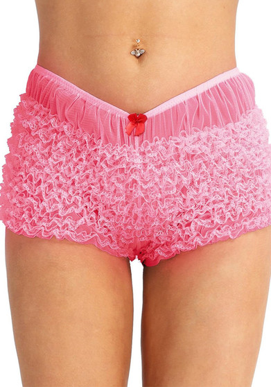 Sexy Ruffled Lace Bloomers Bow Shorts