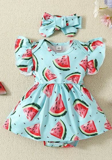 Girls Summer Dress Watermelon Printed Dress